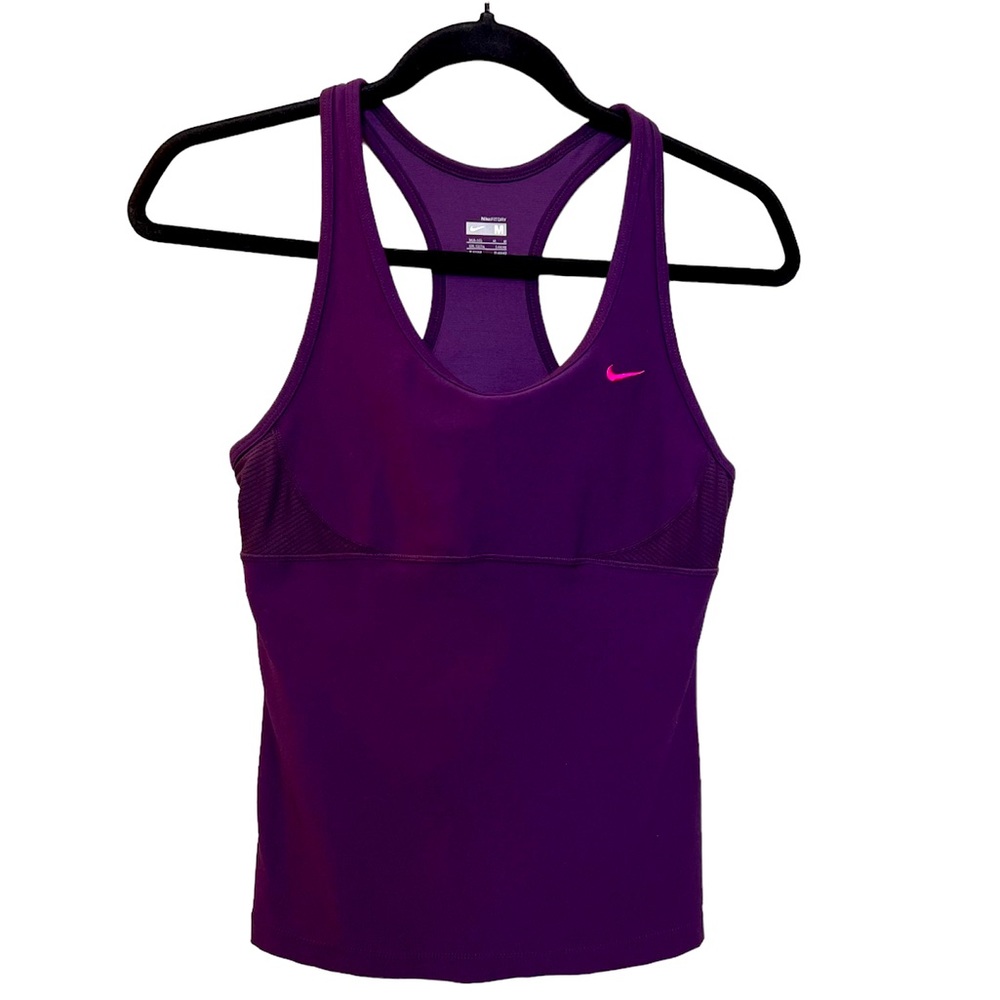 Nike Dry Fit Racerback Tank Purple Built in Bra Size M